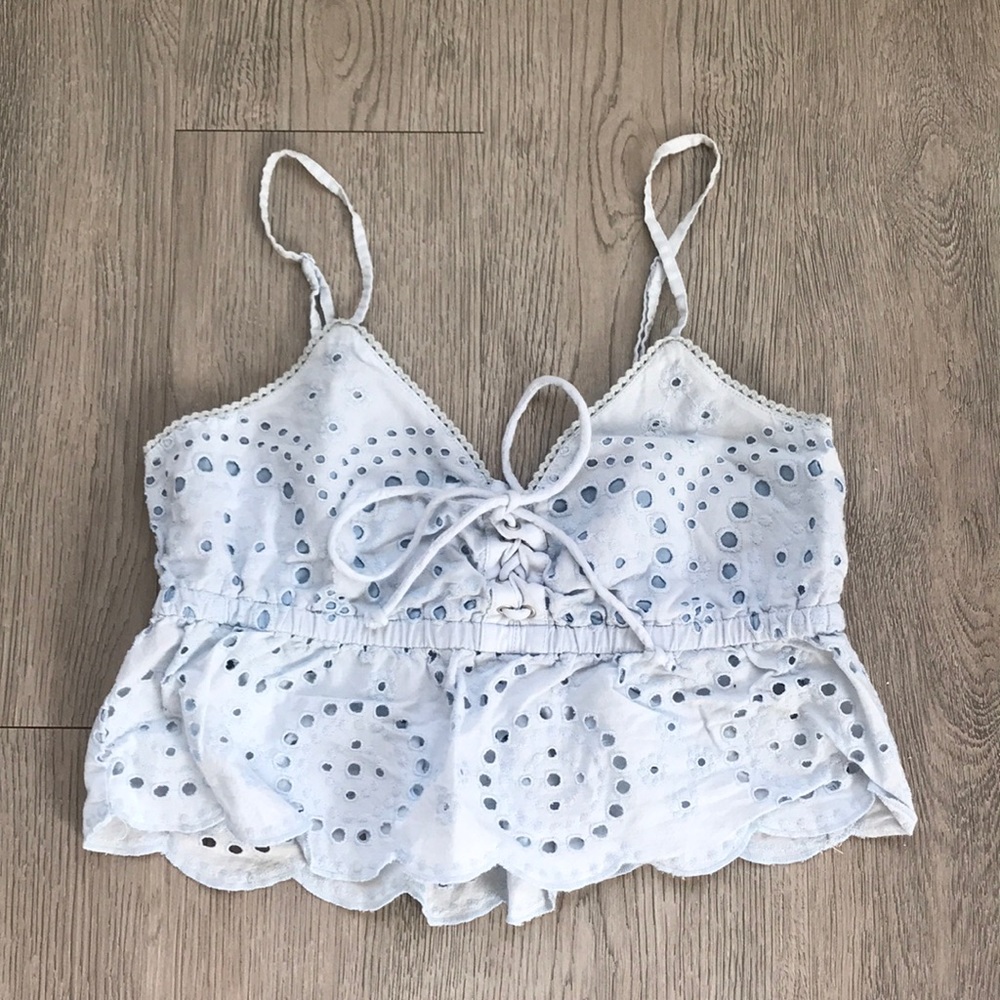 Aerie Cropped Lace Tank